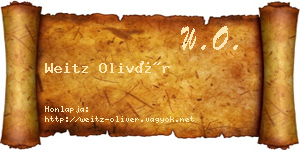 Weitz Olivér névjegykártya